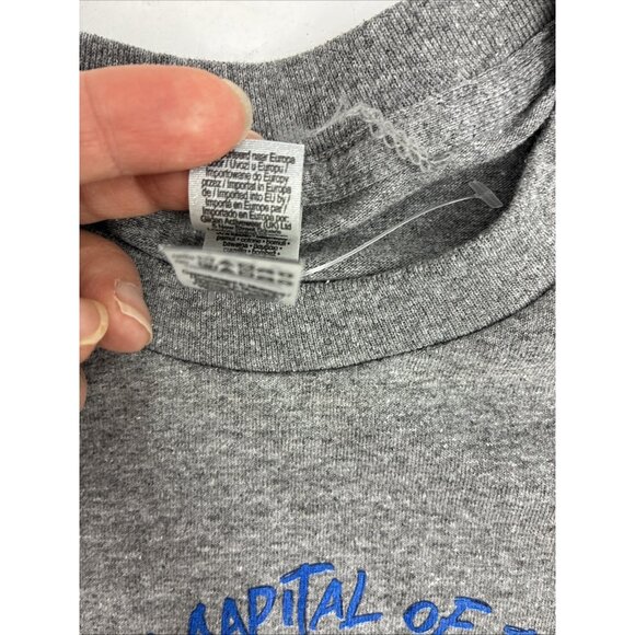 Gildan Mens L Gray Venice FL Shark Graphic Short Sleeve Crew Neck T Shirt - Picture 4 of 5